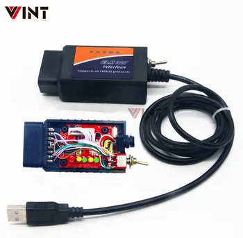 VINT-TT55501 ELM327 USB V1.5 upravený na Ford Forscan ELMconfig CH340+25K80 čip HS-MÔŽE / MS-MÔŽETE Doprava Zadarmo