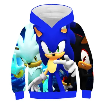 Sonic the Hedgehog Chlapci Mikina s Kapucňou, Oblečenie pre Deti Hoodies Pre Dospievajúce Dievčatá Oblečenie Baby Chlapci Oblečenie Hoodie Dieťa