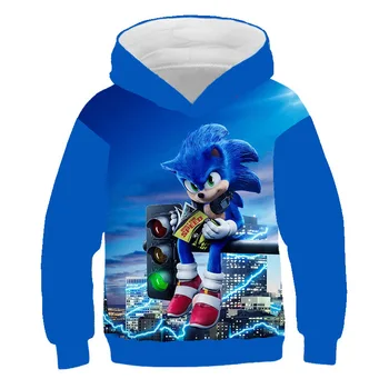 Sonic the Hedgehog Chlapci Mikina s Kapucňou, Oblečenie pre Deti Hoodies Pre Dospievajúce Dievčatá Oblečenie Baby Chlapci Oblečenie Hoodie Dieťa
