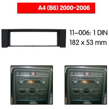 1 Din Auto Stereo Rádio Fascia Panel Doska Rám Adaptér pre AUDI A4 B6 2000-2006 Interiéru Vozidla Výbava