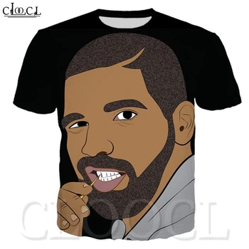 CLOOCL Drake Kreatívny Vzor Harajuku T-shirt 3D Vytlačené T-shirt kórejský Lete Bežné Nové Kolo Krku Tričko Unisex