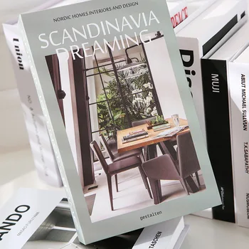 Zložiť Domova Nordic Falošné Kniha Okno Obývacej Miestnosti Dekorácie Moderné Simulatio Knihy Box Kaviareň Vináreň Domáce Dekorácie Príslušenstvo