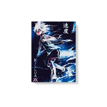 HUNTERxHUNTER HxH Killua Anime Plagát Zarámované Drevený Rám Plátno Na Maľovanie Na Stenu Art Decor Izba Štúdia Domáce Dekorácie Výtlačkov