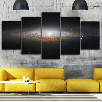 5 panel Priestor A Hviezdy plagát Vesmíru plátno na maľovanie na stenu umenie obrázky, obývacia izba, spálňa Dekoratívne Vytlačí Maľovanie