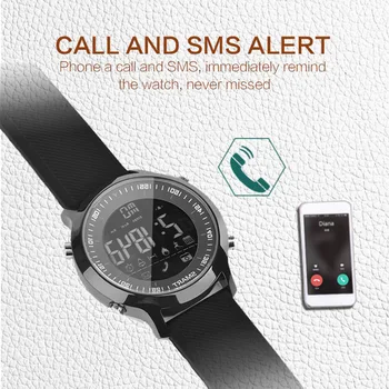 Vodotesný IP67 EX18 Smart Hodinky Podporu Volania a SMS upozornenie Krokomer Športové Aktivity Tracker Náramkové hodinky Smartwatch