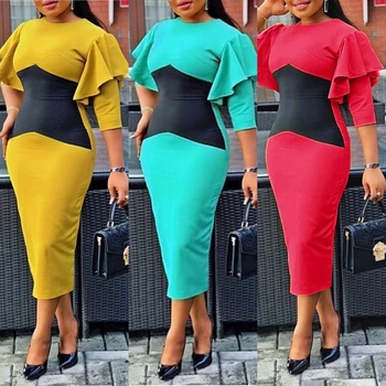 Africké Šaty Pre Ženy Afriky Oblečenie Afrike Office Midi Ceruzka Šaty Dashiki Dámske Oblečenie Plus Veľkosť Jeseň Afriky Šaty