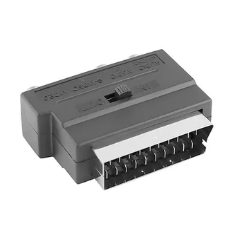 Willkey HDMI-3RCA Scart Dva-V-Jednom Adaptér, Kábel 1,5 M Hdmi Male S-Video Na 3 Rca Av Audio Kábel 3 Rca Phono Adaptér