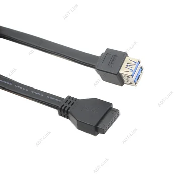 Usb 3.0 20 pin female na 2 usb žena Doske Prípojný kábel kábel Adaptéra pre nabíjačku s Pin stanovené pre Asus Msi Onda HP