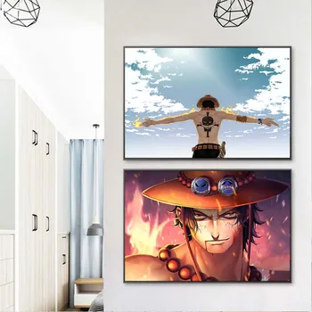 Klasické Anime Film Jeden Kus Steny Umenie Plagátu Ace Charakter Plátno Na Maľovanie Moderná Obývacia Izba Domova Detí Jedinečný Dar