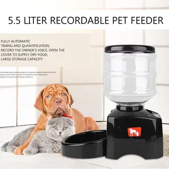 5.5 L Inteligentný Automatický Podávač Potravín Dávkovač Pet feeder s LCD Displej Zvukový Záznam Časovač Programovateľný Pre Psa, Mačku