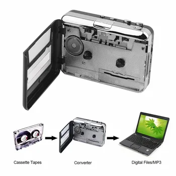 2018 Pásky na PC Super Kazeta Na MP3 Audio Hudobný disk CD, Digitálny Prehrávač Converter Zachytiť Záznamník +Slúchadlá USB 2.0 Drop Shipping