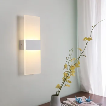 LED nástenné svietidlo Jednoduché Nádherné nočné svetlo Vhodné posteli obývacia izba chodba spálňa Jednoduchá inštalácia