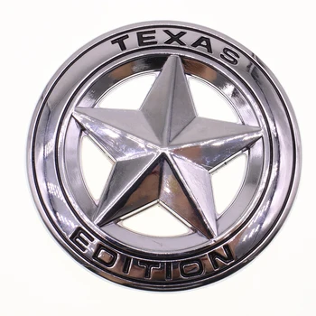 EIDRAN 3D TEXAS EDITION Kovové Auto Nálepky Star Logo, Znak, Odznak Auto Styling Nálepky