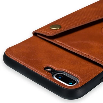 Multi Card Peňaženky puzdro pre IPhone 11 12 mini Pro XS Max X XR 8 7 6 6 Plus Mäkké Silikónové Coque Luxusné Kožené Stojan Fundas