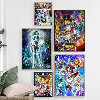 Saint Seiya HD Tlač Modulárny Japonskom Anime Cool Obrázok Plátno na Maľovanie Plagátu Pre Obývacia Izba Domova Wall Art Č Rámec