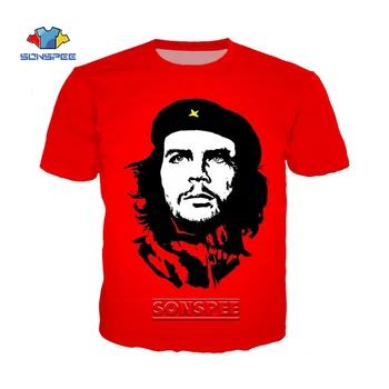 SONSPEE Che Guevara Graffiti T Shirt Muži Ženy Vlastné 3d Tlač T-Shirt Lete Anime Streetwear Bežné Nadrozmerné Tee Tričko Homme