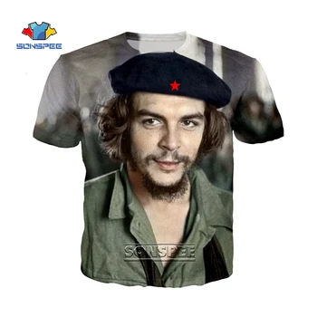 SONSPEE Che Guevara Graffiti T Shirt Muži Ženy Vlastné 3d Tlač T-Shirt Lete Anime Streetwear Bežné Nadrozmerné Tee Tričko Homme