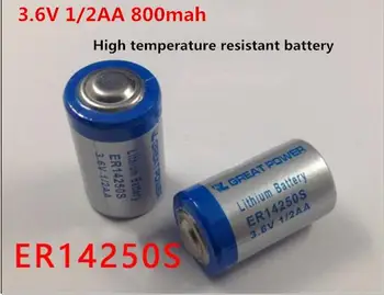 NOVÉ ER14250S ER14250 14250 3.6 V, 1/2AA 800MAh li batériu Vysokým teplotám Li-ion batéria lítiová batéria