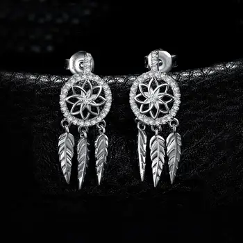 JewelryPalace Český Sen Catcher CZ Drop Náušnice 925 Sterling Silver Šperky Pre Ženy kórejský Earings Módne Šperky 2021