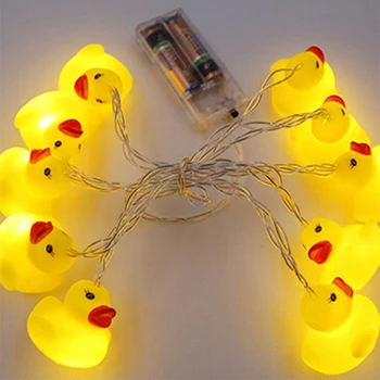 10Leds/20Leds Mini Žltá Kačička LED Reťazec Svetlo Rozsvieti Vnútorné Vonkajšie Vianočné Svadobné Party Batérie Prevádzkované LED Svetlo Víla