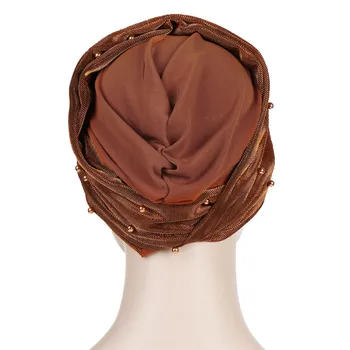 Moslimské turban pre ženy pevná bavlna vnútorné hijabs kapoty arabských zábal hidžáb underscarf čiapky s lištovanie Islamskej pokrývku hlavy turbantes