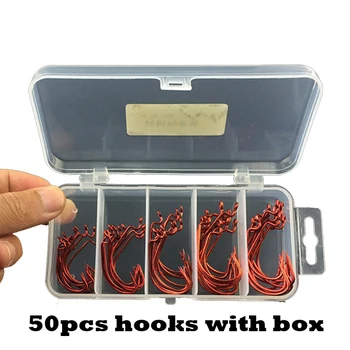 50Pcs/100ks Mora Rybárske Háčiky Rybárske Box Offset Multi-veľkosť Fishook Kapor Snap Veľké Rybárske Háčiky Rieši Príslušenstvo Fishhook