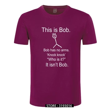 Pánske 3D Tee Tričko Je To Bob KNOCK KNOCK SRANDA VTIP Unisex tričko Grafické Gotický Pánske Oblečenie štedrý Deň Tričko