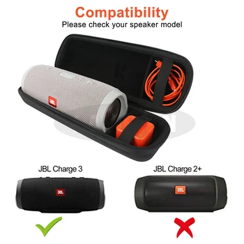 Prenosný Reproduktor Taška Prípade, EVA Pevného puzdra Kryt, Taška Úložný Box Pre JBL Charge 3 Bezdrôtové Bluetooth Reproduktor