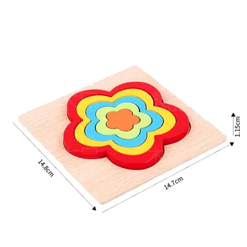 Drevené 3D Geometrický Tvar, obrazová Skladačka Vzdelávacie Hračka Raného Vzdelávania Vzdelávanie Montessori Deti Cartoon Boj Zábavná Hračka Darček