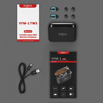 Mini bluetooth 5.0 Slúchadlá Slúchadlá TWS Bezdrôtový Stereo Športové Slúchadlá S Mikrofónom Plnenie Box 3500mAh Power Bank