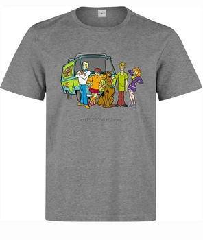 Scooby Doo Kreslené Dielo mužov (ženy je k dispozícii), šedé tričko(1)