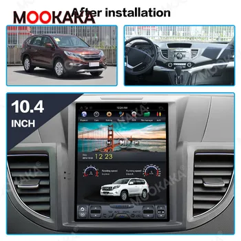 Na Honda CRV 2012-2016 Android 9.0 Tesla Štýl PX6 Auto Nie DVD Prehrávač, GPS Navigáciu Multimediálny Prehrávač Carplay Stereo Hlava Jednotky