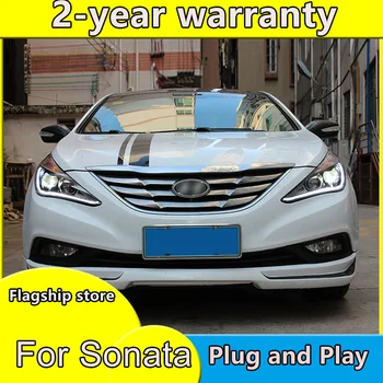 Auto Styling pre Sonáta Svetlomety Sonata8 LED Reflektor DRL Objektív Dvojitý Lúč HID H7 Xenon Auto Príslušenstvo