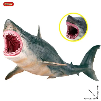 Oenux Pôvodné Prehistorických Savage Zvieratá Megalodon Shark Dunkleosteus Mamut, Tiger Akčné Figúrky Model PVC Hračky Darček Pre Deti
