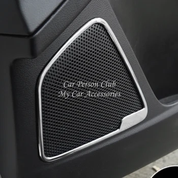 Pre Ford Focus 3 2012-2018 Interiérové Dvere Reproduktor Krúžok Okno Panel Kryt Zvuk Rohov Stereo Trim Nehrdzavejúcej Ocele Auto Príslušenstvo