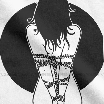 Pánske Viazať Shibari T Shirt BDSM Dominantné Poslušný Otrok Hrať Sexy Sub Bavlnené Oblečenie Vintage O Neck Tee Tričko Letné T-Shirt