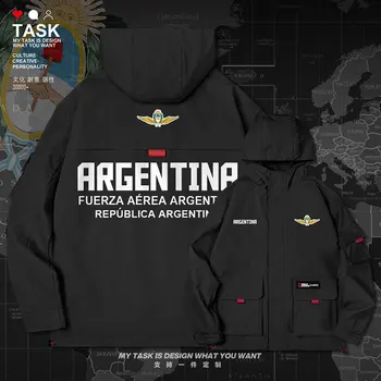 Argentína Argentínske ARG mužov bunda s kapucňou air force logo armády ventilátor bežné dlhý rukáv vytlačené nové streetwear top jeseň oblečenie