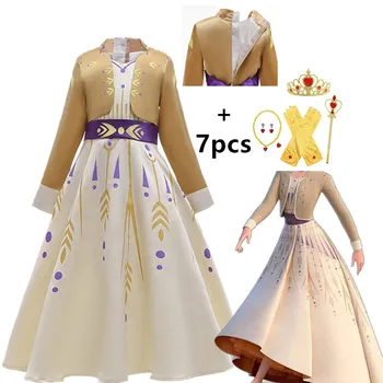 2021 Nové Dievčatá Princezná Šaty Halloween Party Cosplay Zamaskovať Oblečenie Pre Dievča narodeniny Šaty Deti Oblečenie Vestido Kostým