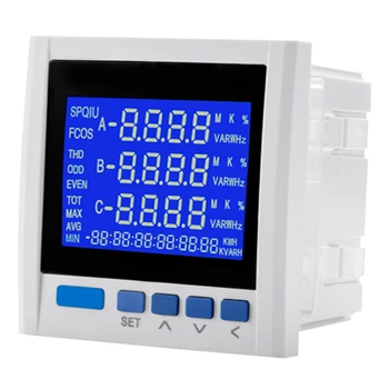 Nové YG889E-9SY trojfázový Multifunkčný LCD Digitálny Volt Amp Power Meter Energie Akumulácie RS-485 Tabuľka Siete