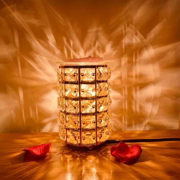 Kreatívne Crystal Nočné Svetlo Aroma Olejová Difúzor Teplejšie Horák Vôňa Stolná Lampa s Plug