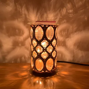 Kreatívne Crystal Nočné Svetlo Aroma Olejová Difúzor Teplejšie Horák Vôňa Stolná Lampa s Plug