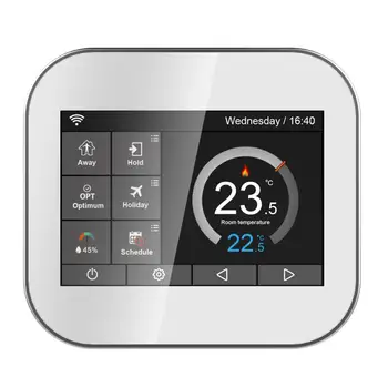 Modbus tcp farebný dotykový displej termostat pre electrlc kúrenie 16A s English/ruština/Polish/German/Italian/Španielsko