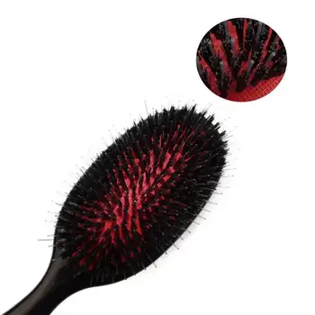 Oválne Kanec Štetina Nylon Vlasy Hrebeňom Mini Anti-statické Hlavu Pokožku hlavy Masáž Špirála Hairbrush Salon Hair Brush Styling Nástroj