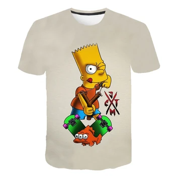 2020 lete nové T-shirt Simpson malá veľkosť 3d tlač T-shirt módne chlapec dievča pulóver s krátkym rukávom