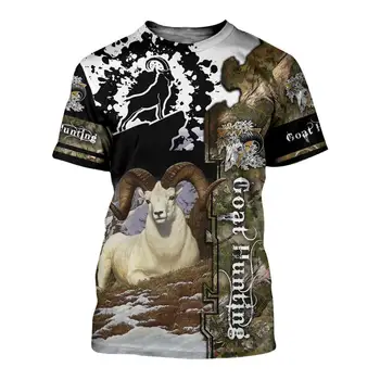 Zviera deer / Vlk Lov Farba 3D Vytlačené Mužov tričko Harajuku Módne letné tričko s Krátkym rukávom Unisex Bežné T-shirt top