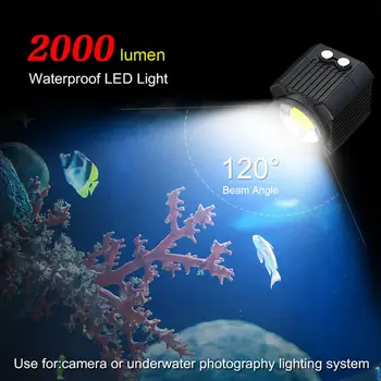Podvodná Kamera Flash 60 M Vodotesný Potápanie Vyplniť Svetla 2000l Pre Hrdina 7 6 5 Akcie videokamery Príslušenstvo