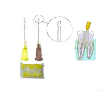 100ks Zubné Endo Zavlažovanie ihly tip 30G / 27G Koniec-Zatvorené 2-bočné otvory Endo Striekačky