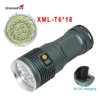 Prenosné LED Baterka 16000 Lúmenov 18*T6 LED Pochodeň Svetla Taktická Baterka 3 Režimy Silný Linterna Lampy, osvetlenie 4*18650