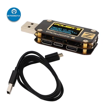 NAPÁJANIE Z USB PD Tester USB Voltmeter QC3.0 2.0 Nabíjacie Napätie Prúd Zvlnenie Dual Typ-C KM001 Volt na Meter Power Bank Detektor