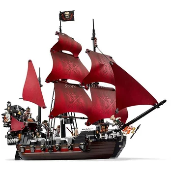 Black Pearl Loď Kompatibilné s Pirátmi Lode Caribbeanes Model Stavebné Bloky Chlapci Narodeninám Deti Hračky 6001 6002